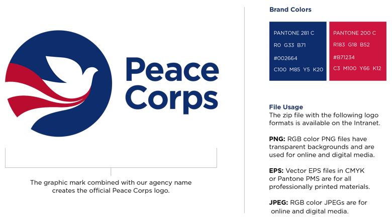 美国志愿服务组织 Peace Corps 公布新LOGO