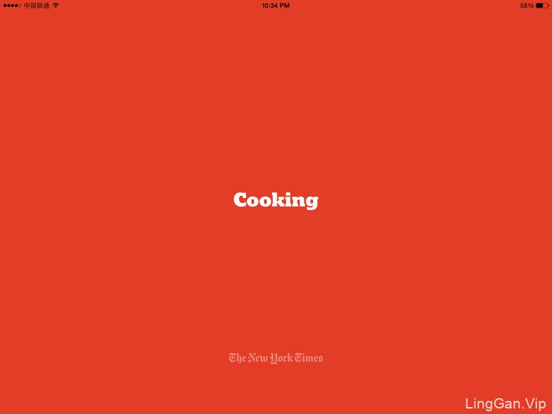 NYT Cooking美食应用iPad界面设计/平板界面