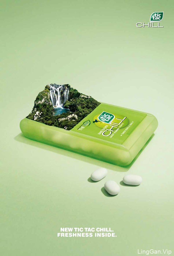 费列罗旗下tic tac糖系列国外风格创意广告设计