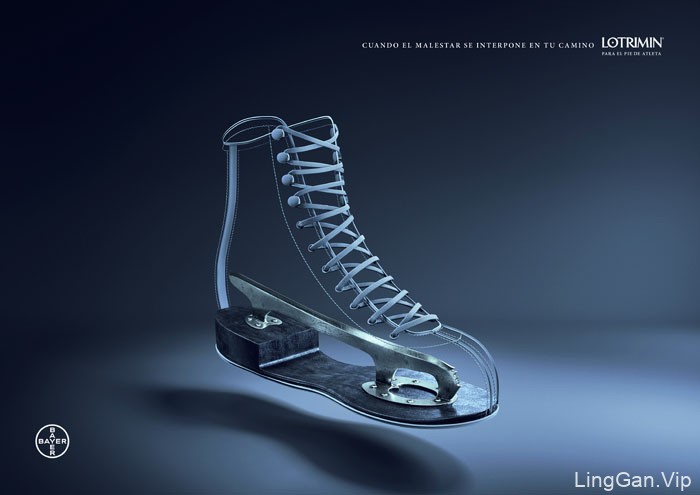 拜耳Lotrimin抗脚癣药系列创意设计广告