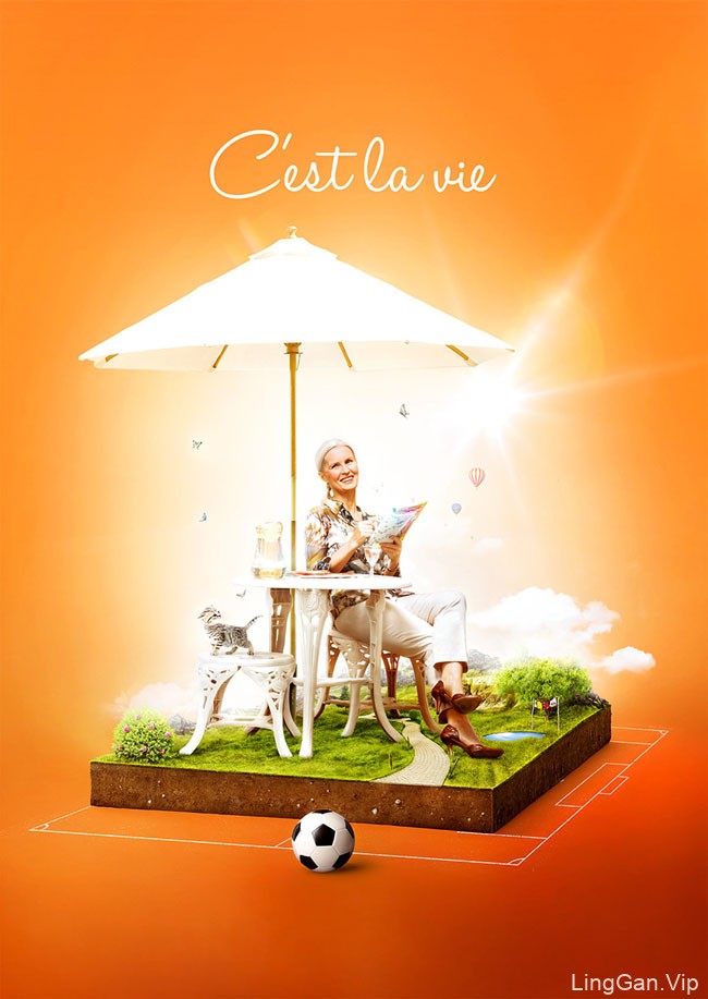 2016欧洲足球锦标赛主题合成设计："这就是生活"