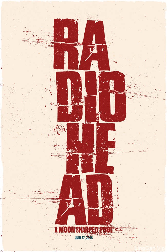 国外Radiohead乐队演唱会插画海报设计