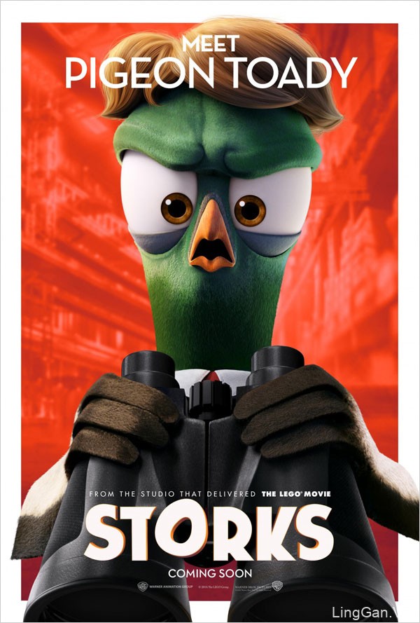 动画电影《逗鸟外传Storks》人物海报设计欣赏