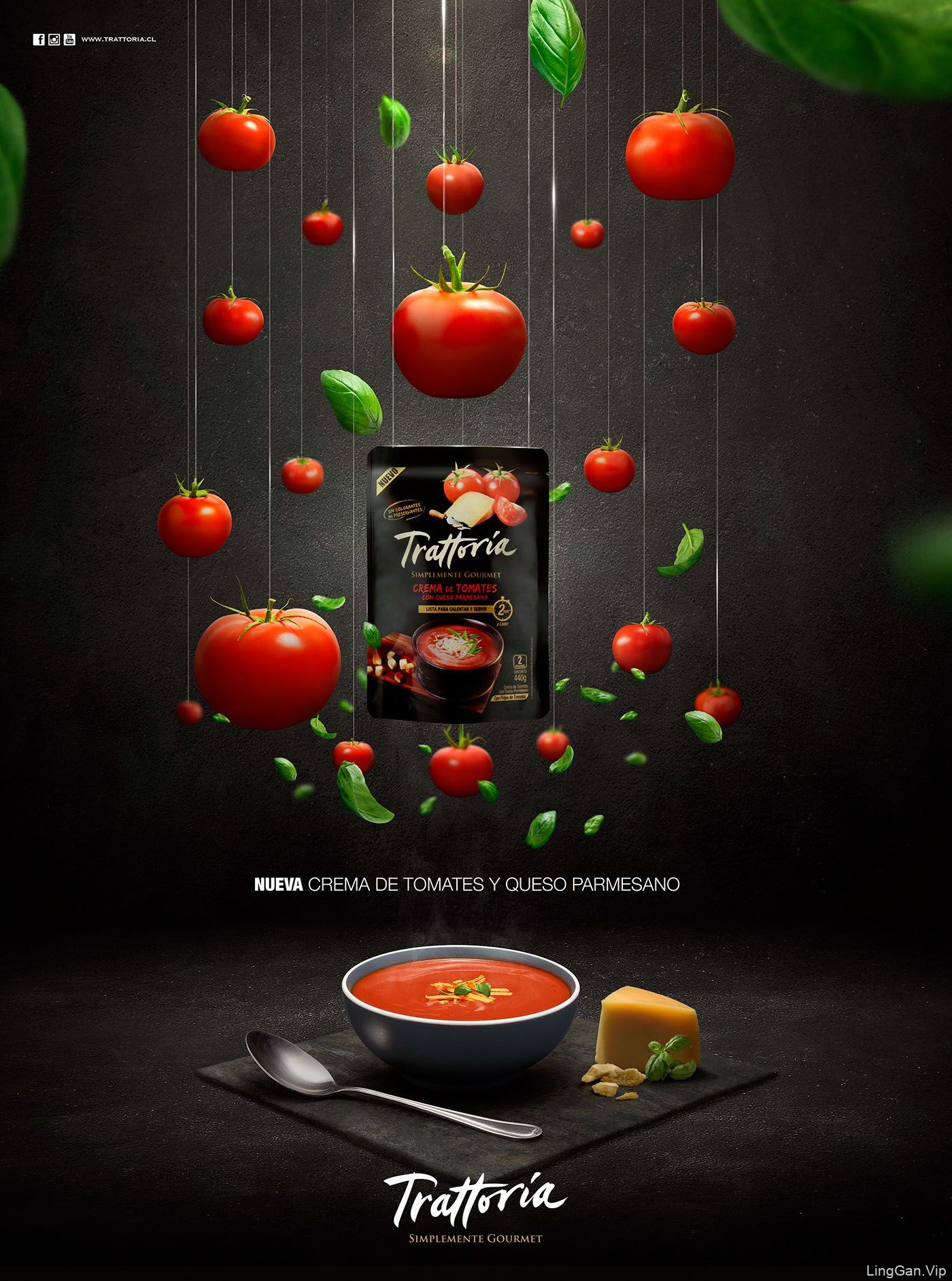 两款美食Trattoria创意设计海报-南瓜-西红柿