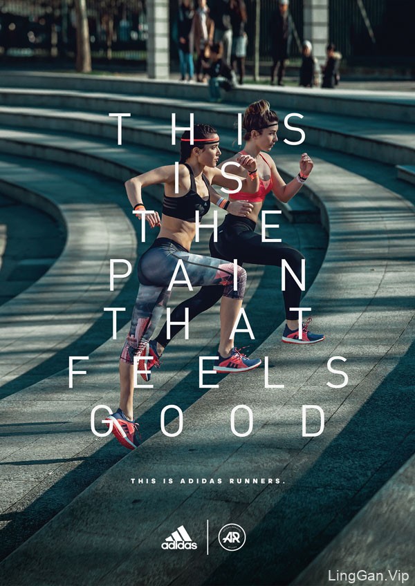 国外adidas runners运动系列海报设计