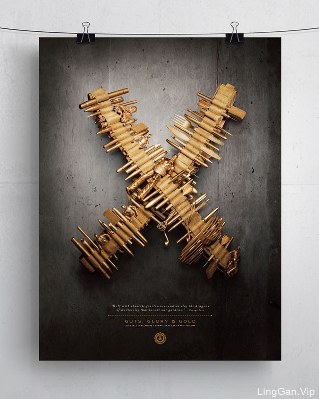 国外Guts Glory & Gold 主题创意海报设计作品