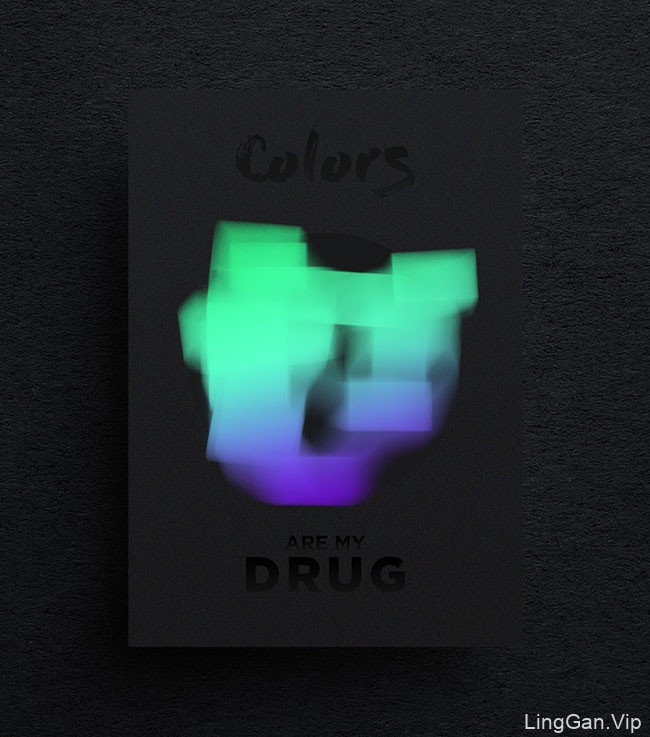 国外Colors are my Drug系列简约海报设计