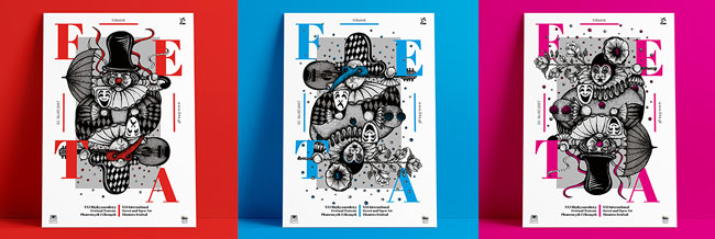 国外FETA国际街户外戏剧节系列海报设计