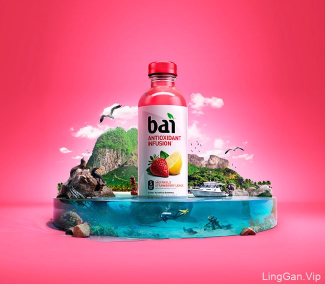 国外Bai果汁美丽的合成设计10P
