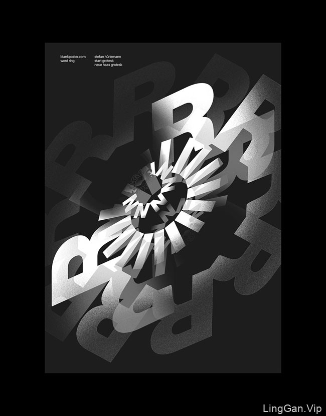 瑞士Stefan黑白排版艺术海报设计作品15P