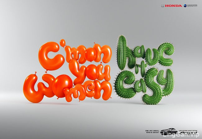 国外Honda Accord平面广告创意字体设计