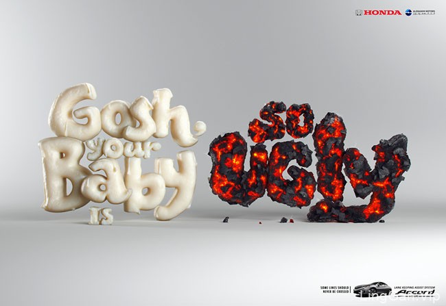国外Honda Accord平面广告创意字体设计