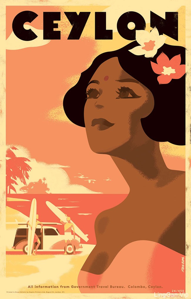 国外Ceylon旅游主题插图海报设计作品