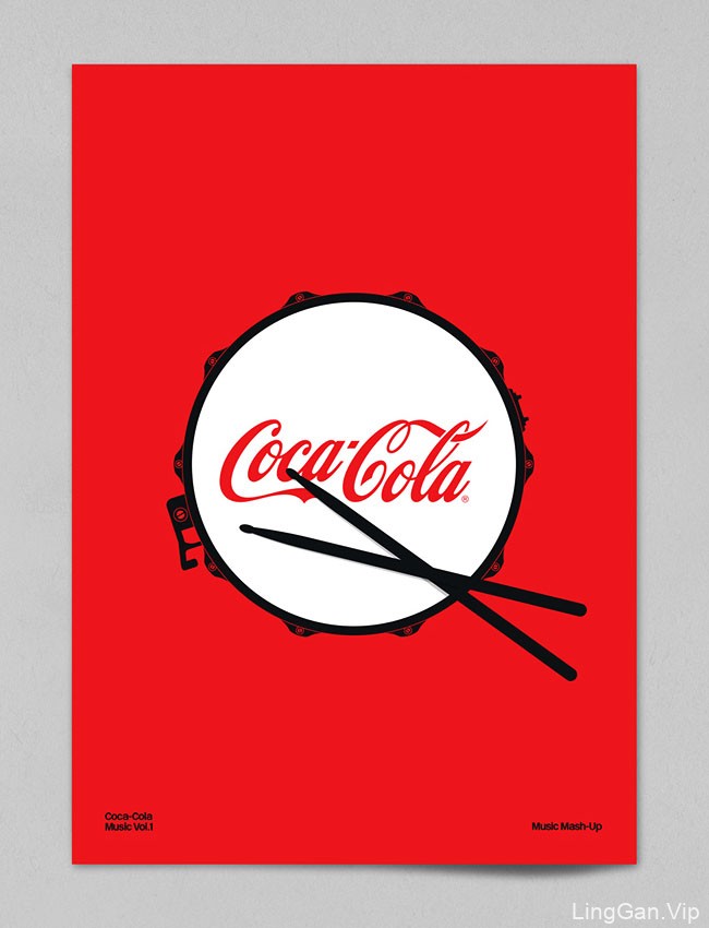 可口可乐音乐主题创意海报设计作品