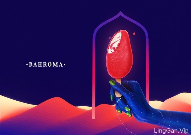 Bahroma雪糕海报设计
