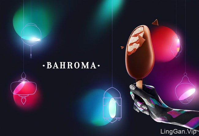 Bahroma雪糕海报设计