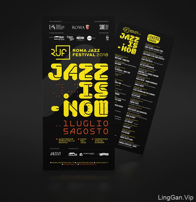 2018罗马爵士音乐节宣传海报设计