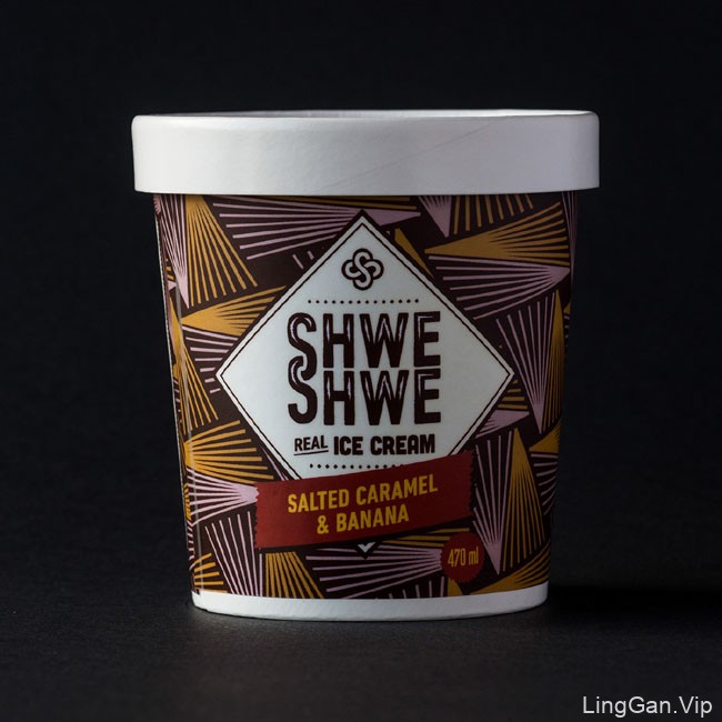 Shwe Shwe ICE CREAM冰激凌杯装8种包装设计