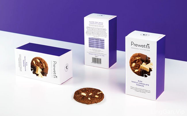 国外Prewetts高档曲奇饼干干果三种包装设计