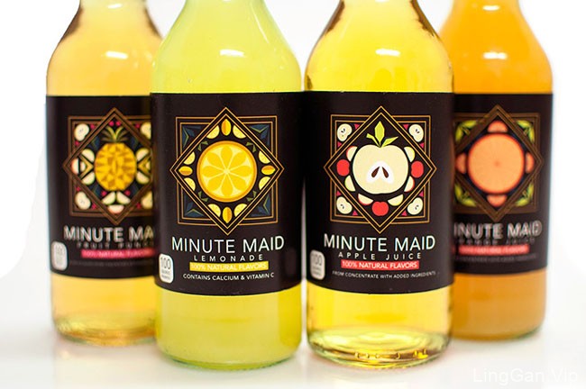 Minute Maid果汁饮料装饰画欧美风格包装设计