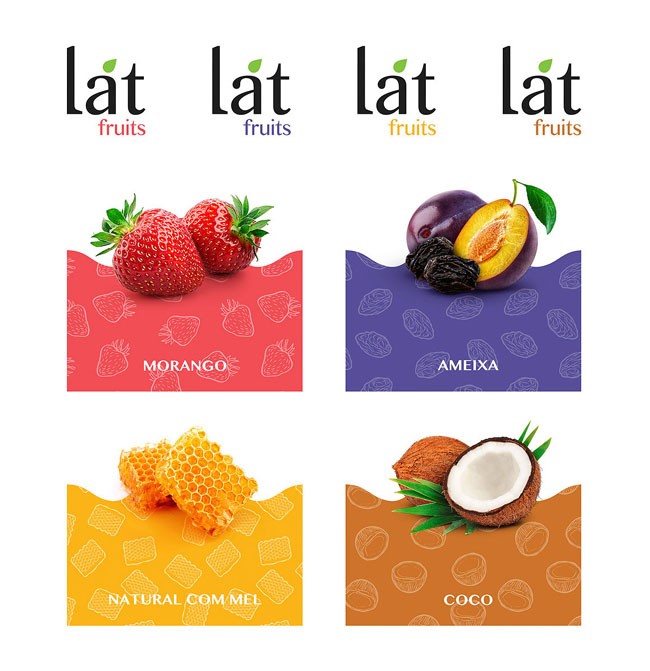 国外漂亮的Lat Fruits水果酸奶系列包装创意