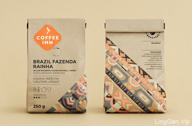 国外简美的COFFEE INN咖啡包装设计