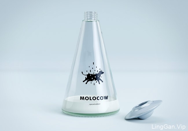 国外Molocow牛奶飞碟概念创意包装设计