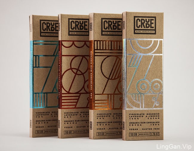 国外包装设计CRUDE原味巧克力