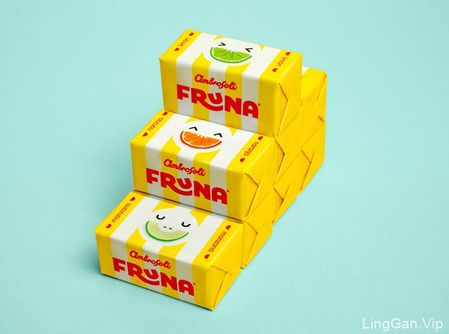 国外包装设计五彩缤纷的Fruna糖果包装