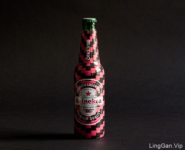喜力啤酒Otkert夜总会粉红色外包装设计特别版