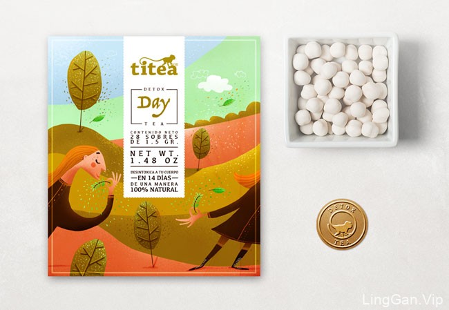 国外包装设计-漂亮的TITEA排毒茶包装分享
