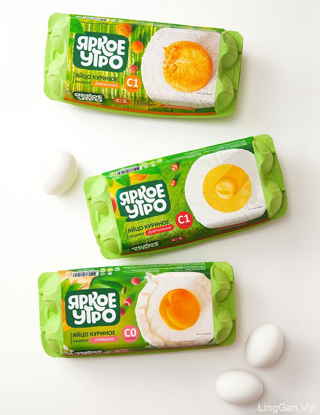 国外“Bright Morning”主题创意鸡蛋包装设计