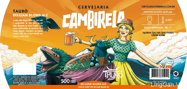 巴西Cambirela啤酒标签设计