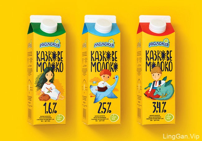 乌克兰知名的Fairy Milk牛奶包装设计