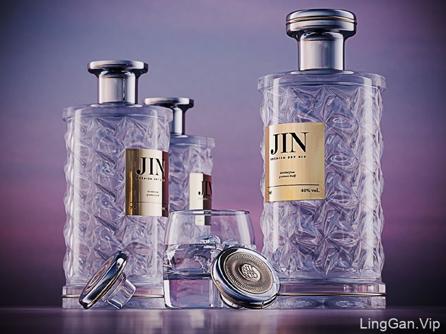 国外GIN JIN酒概念包装设计