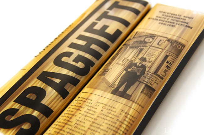 报纸风格的国外Corleone意大利通心粉包装设计