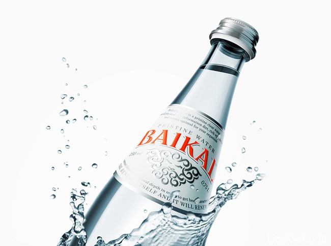 国外清新亮丽的Baikal优质纯净水包装设计作品
