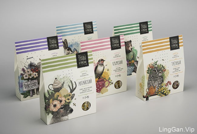 国外TPABBL草本茶系列精美包装设计