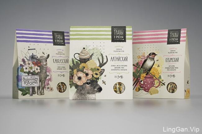 国外TPABBL草本茶系列精美包装设计