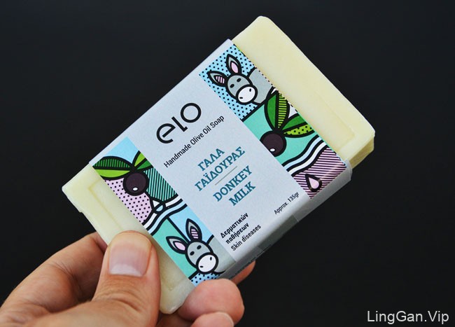 国外清新的Elo纯手工希腊橄榄油香皂包装设计