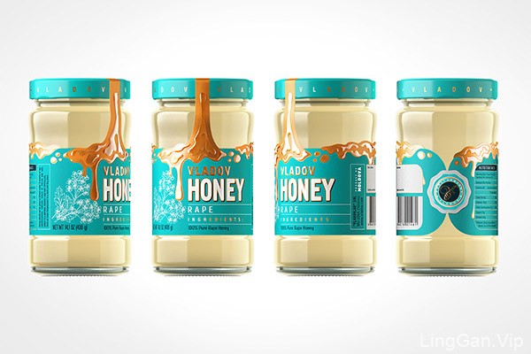 国外漂亮的VLADOV蜂蜜创意包装设计作品