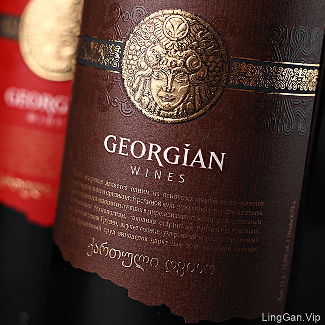国外精致的Georgian葡萄酒高品质瓶贴设计作品