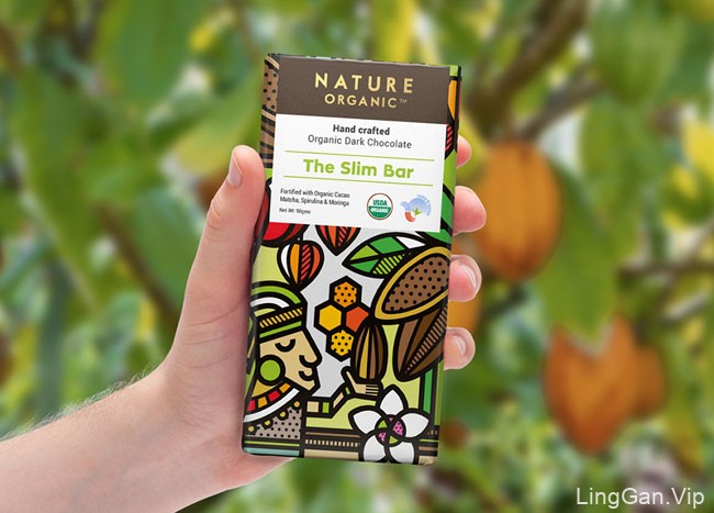 国外Nature Organic巧克力插图包装设计作品
