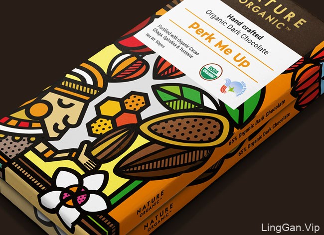 国外Nature Organic巧克力插图包装设计作品