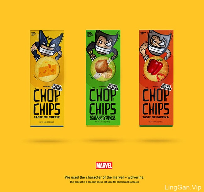 Chop Chips薯片金刚狼系列创意包装设计