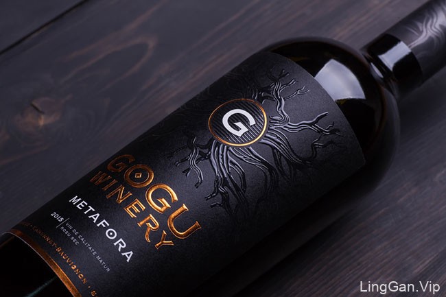 精致的Gogu Winery葡萄酒限量版标签设计