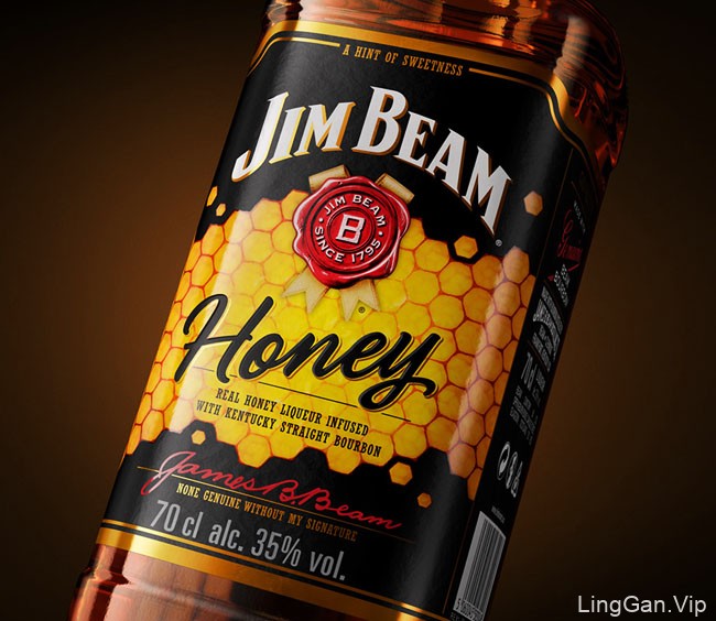 国外Jim Beam蜂蜜威士忌包装设计作品
