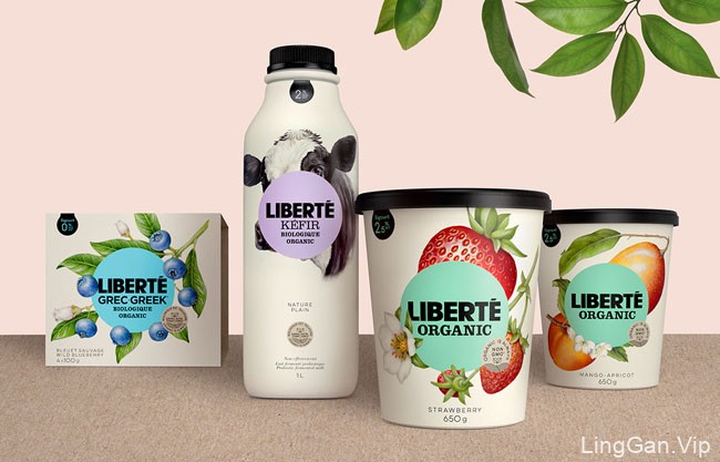 LIBERTE有机酸奶包装设计重塑