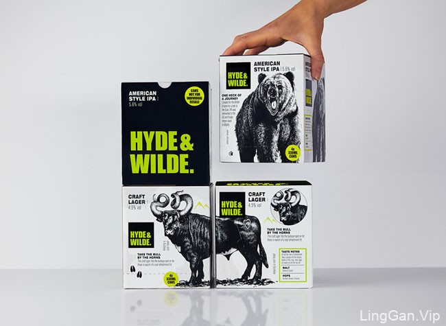 Hyde & Wilde精酿啤酒系列包装设计