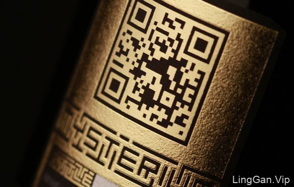 黑金系的Mysterium葡萄酒瓶贴设计欣赏